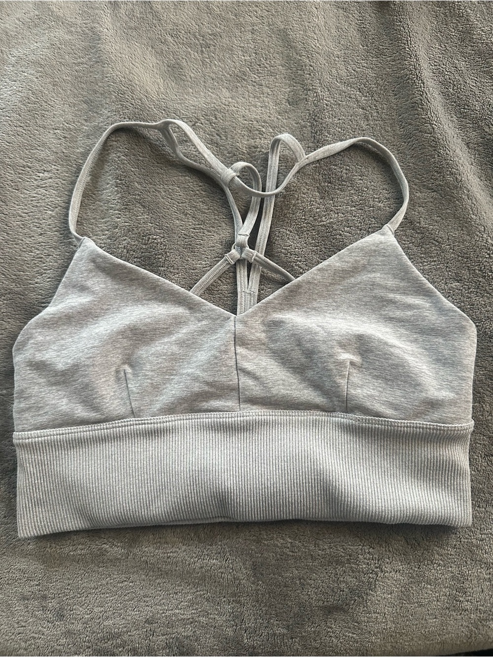 Light Gray alo sport bra  - Women's